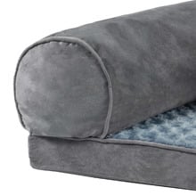 Grey Zelly Faux Fur Dog Bed